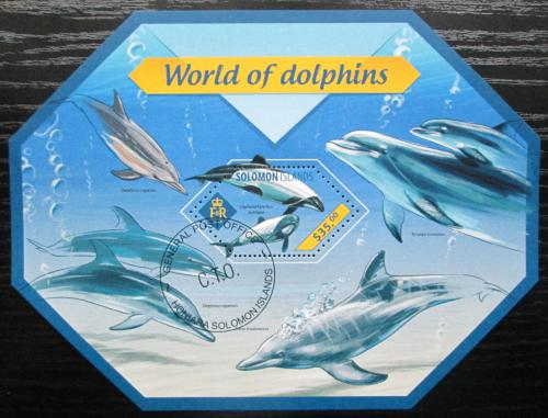 Poštová známka Šalamúnove ostrovy 2014 Delfíny Mi# Block 313 Kat 12€