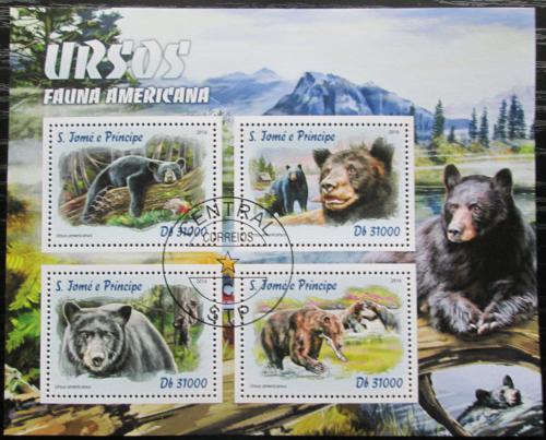 Poštové známky Svätý Tomáš 2016 Medvede Mi# 6781-84 Kat 12€