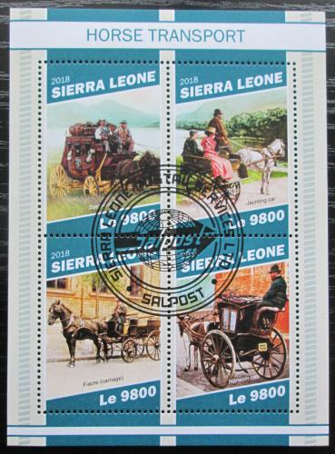 Poštové známky Sierra Leone 2018 Kone a dostavníky Mi# 10574-77 Kat 11€