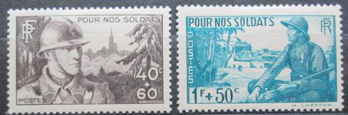 Poštové známky Francúzsko 1940 Naši vojáci Mi# 464-65 Kat 7€