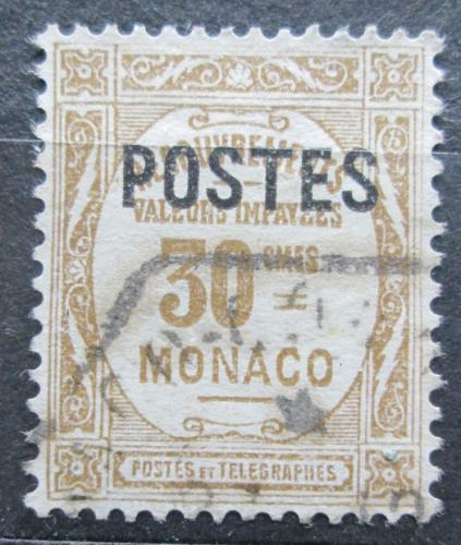 Poštová známka Monako 1937 Doplatná pretlaè Mi# 154