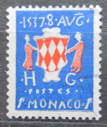 Poštová známka Monako 1954 Štátny znak Mi# 482