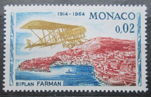 Poštovní známka Monako 1964 Letadlo Farman nad Monte Carlo Mi# 757