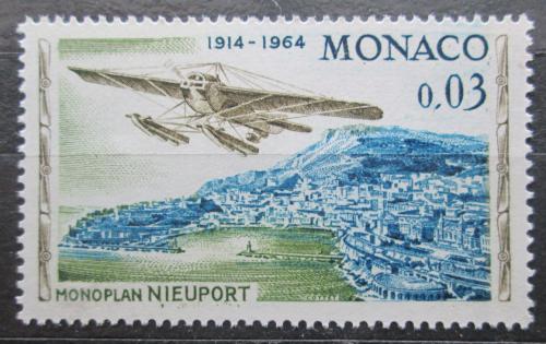 Poštová známka Monako 1964 Lietadlo Nieuport nad Monte Carlo Mi# 758