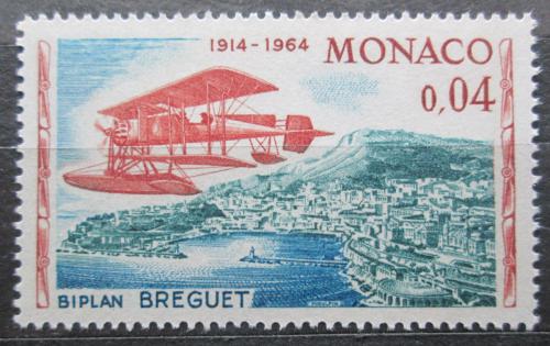 Poštová známka Monako 1964 Lietadlo Breguet nad Monte Carlo Mi# 759