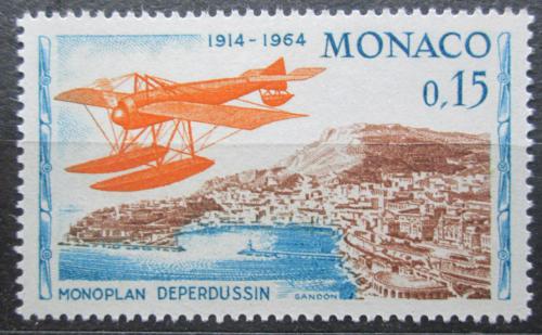 Poštová známka Monako 1964 Lietadlo Deperdussin nad Monte Carlo Mi# 762