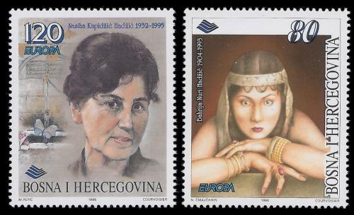 Poštové známky Bosna a Hercegovina 1996 Európa CEPT, slavné ženy Mi# 45-46