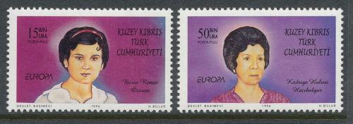 Poštové známky Cyprus Tur. 1996 Európa CEPT, slavné ženy Mi# 428-29 Kat 6€