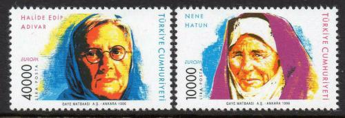 Poštové známky Turecko 1996 Európa CEPT, slavné ženy Mi# 3074-75 Kat 5€