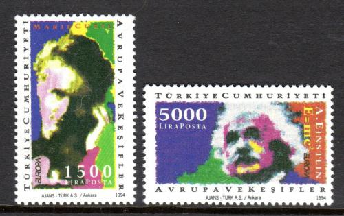 Poštové známky Turecko 1994 Európa CEPT, objavy Mi# 3017-18