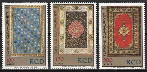Poštové známky Turecko 1974 Koberce Mi# 2328-30 Kat 7€