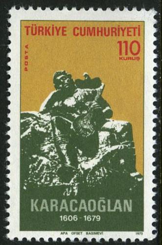 Poštová známka Turecko 1975 Pamätník Karacaoğlan Mi# 2354