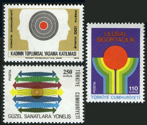 Poštové známky Turecko 1975 Atatürkovy reformy Mi# 2380-82