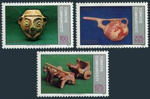 Poštové známky Turecko 1977 Archeologické nálezy Mi# 2420-22 Kat 4.50€
