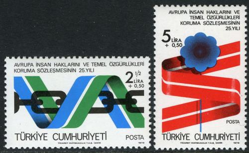 Poštové známky Turecko 1978 Lidská práva Mi# 2463-64