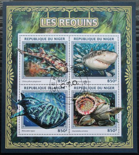 Poštové známky Niger 2016 Žraloky Mi# 4482-85 Kat 13€