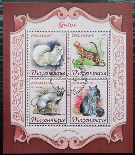 Poštové známky Mozambik 2018 Maèky Mi# 9309-12 Kat 25€