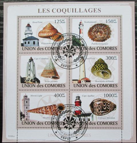 Poštové známky Komory 2009 Mušle a majáky Mi# 2086-91 Kat 11€