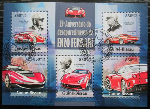 Poštové známky Guinea-Bissau 2013 Ferrari Mi# 6772-76 Kat 17€