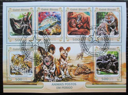 Poštové známky Guinea-Bissau 2016 Ohrožená fauna Mi# 8432-37 Kat 11€