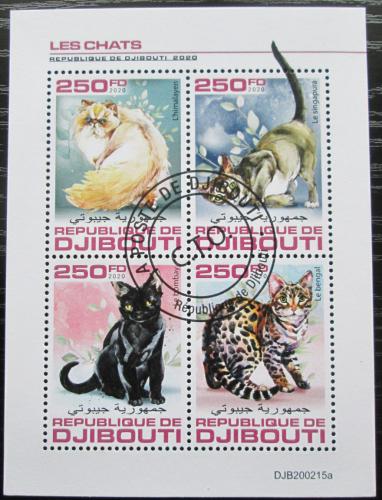 Poštové známky Džibutsko 2020 Maèky Mi# N/N