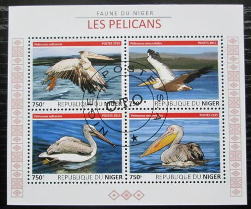 Poštové známky Niger 2015 Pelikáni Mi# 3779-82 Kat 12€