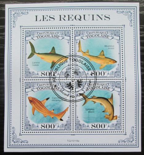 Poštové známky Togo 2021 Žraloky Mi# N/N