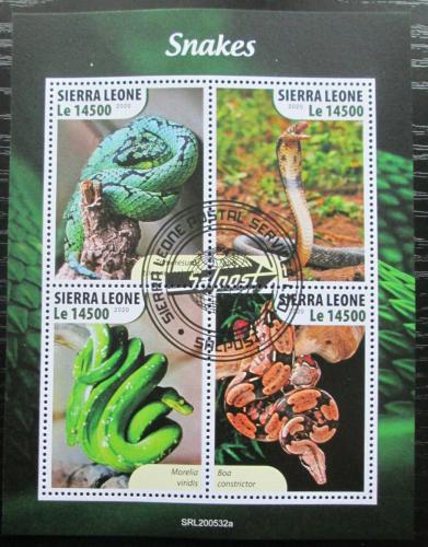 Poštové známky Sierra Leone 2020 Hady Mi# N/N