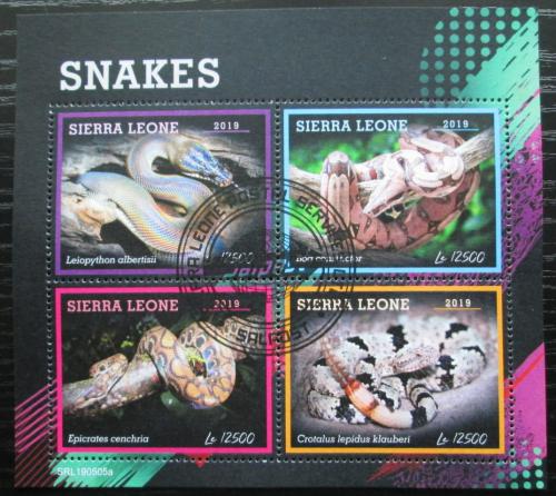 Poštové známky Sierra Leone 2019 Hady Mi# N/N