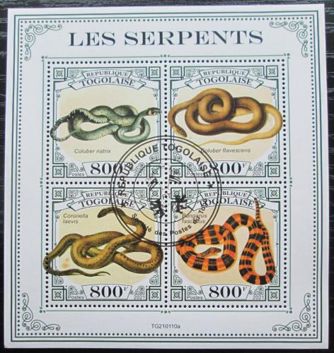Poštové známky Togo 2021 Hady Mi# N/N