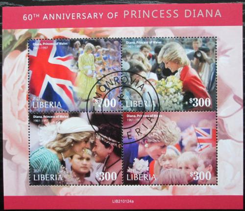 Poštové známky Libéria 2021 Princezna Diana Mi# N/N