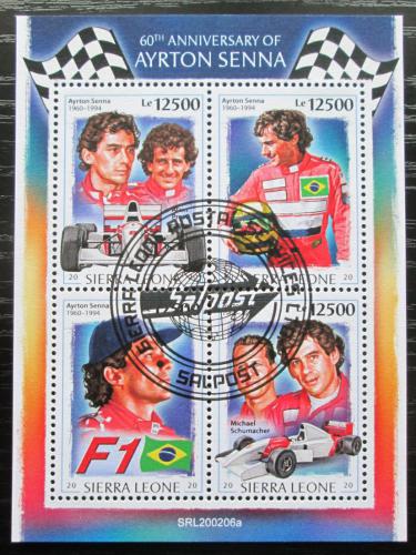 Potov znmky Sierra Leone 2020 Ayrton Senna, Formule 1 Mi# 12195-98 Kat 14