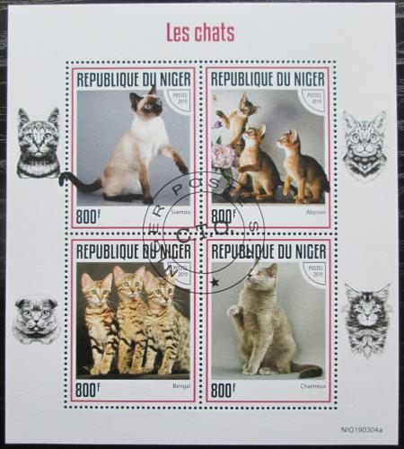 Poštové známky Niger 2019 Maèky Mi# 6564-67 Kat 13€