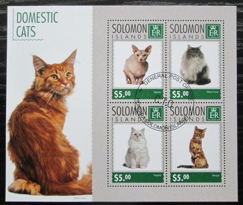 Poštové známky Šalamúnove ostrovy 2014 Maèky Mi# 2952-55 Kat 7€