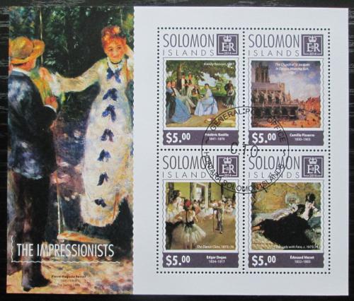 Poštové známky Šalamúnove ostrovy 2014 Umenie, impresionismus Mi# 2977-80 Kat 7€