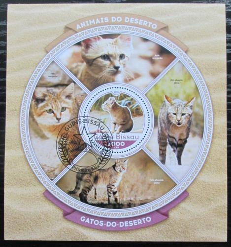 Poštová známka Guinea-Bissau 2016 Pouštní maèky Mi# Block 1528 Kat 11€