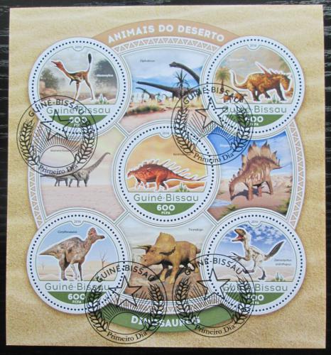 Poštové známky Guinea-Bissau 2016 Dinosaury pouštì Mi# 8787-91 Kat 11€