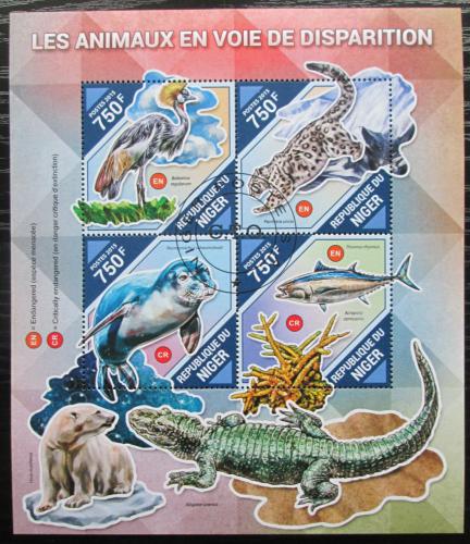 Poštové známky Niger 2015 Ohrožená fauna Mi# 3892-95 Kat 12€