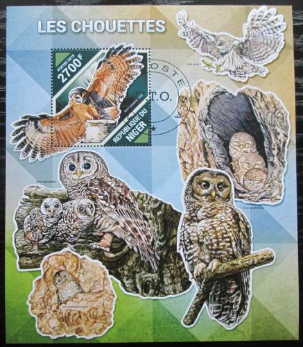Poštová známka Niger 2015 Sovy Mi# Block 482 Kat 10€