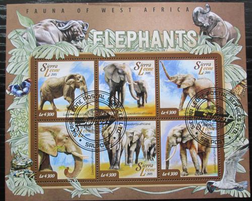 Poštové známky Sierra Leone 2015 Slony Mi# 6034-39 Kat 11.50€