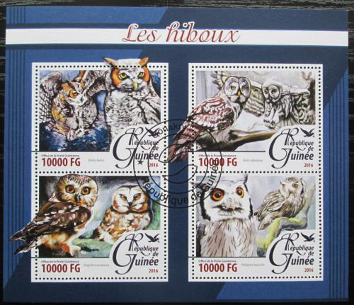 Poštové známky Guinea 2016 Sovy Mi# 11671-74 Kat 16€
