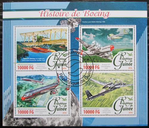 Poštové známky Guinea 2016 História letadel Boeing Mi# 11706-09 Kat 16€