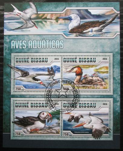 Poštové známky Guinea-Bissau 2016 Vodní ptáci Mi# 8720-23 Kat 11€
