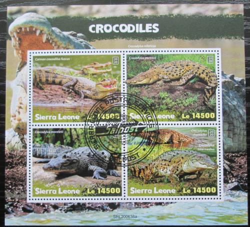 Poštové známky Sierra Leone 2020 Krokodíly Mi# N/N