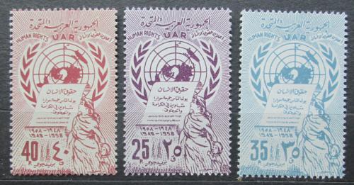 Poštové známky Sýria, UAR 1958 Deklarace lidských práv, 10. výroèie Mi# V 30-32