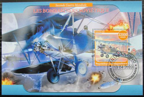 Poštová známka Madagaskar 2020 Sovìtské bombardéry Mi# N/N