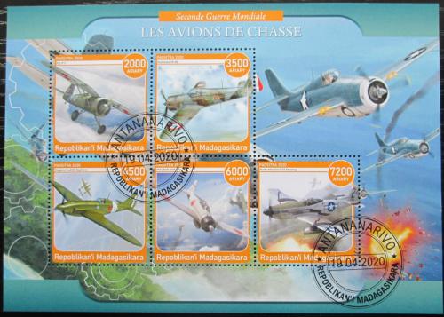 Poštové známky Madagaskar 2020 Vojnová lietadla Mi# N/N