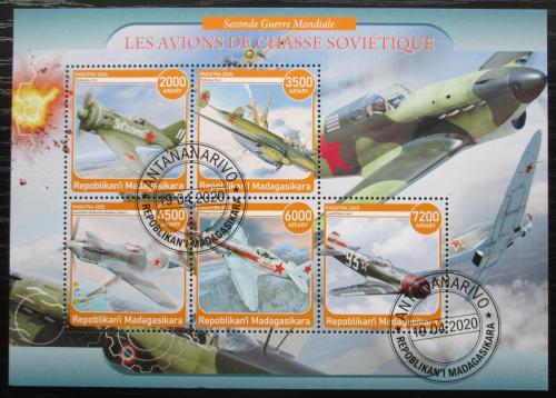 Poštové známky Madagaskar 2020 Sovìtská váleèná letadla Mi# N/N