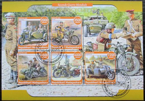 Poštové známky Madagaskar 2020 Vojenské motocykly Mi# N/N