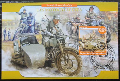 Poštová známka Madagaskar 2020 Vojenské motocykly Mi# N/N